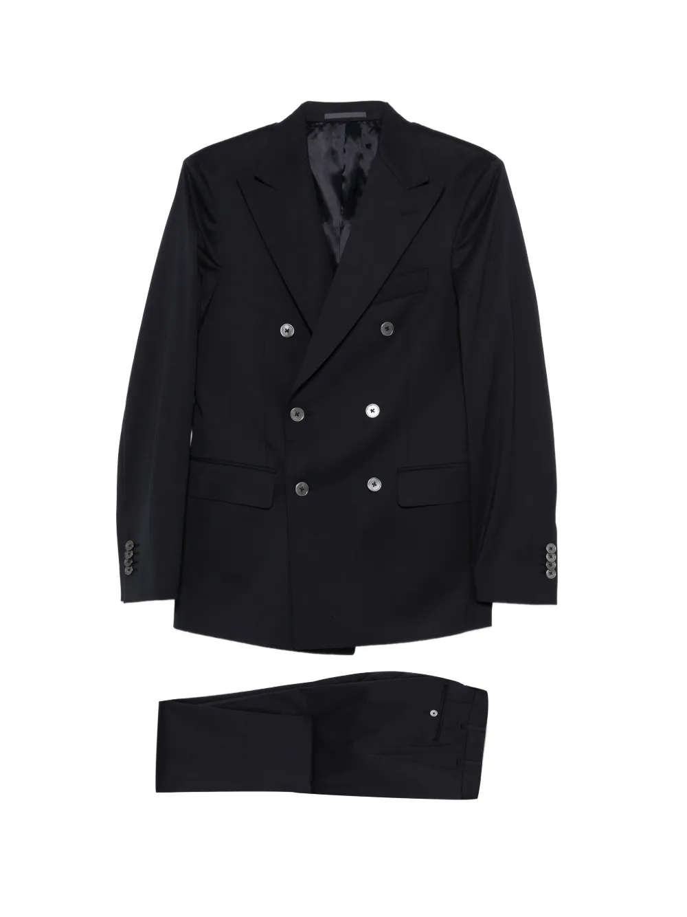 Cenere GB flap-pocket double-breasted suit - Blau