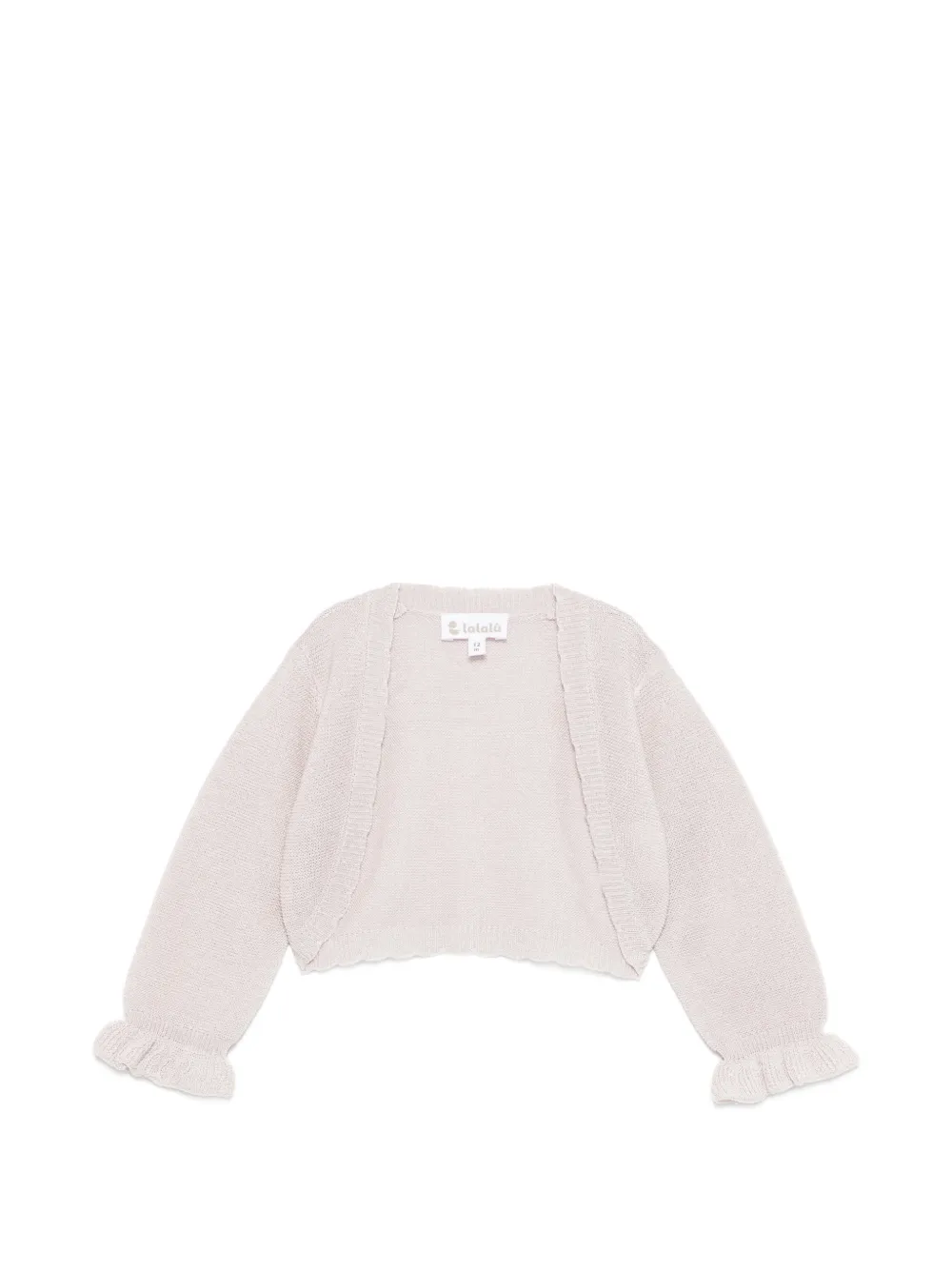 LALALU ruffled cardigan - Toni neutri