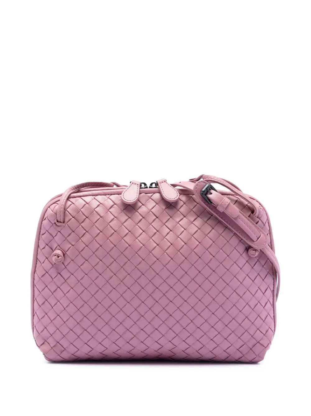 Bottega Veneta Pre-Owned 2012-2026 Nappa Intrecciato Nodini crossbody bag - Pink