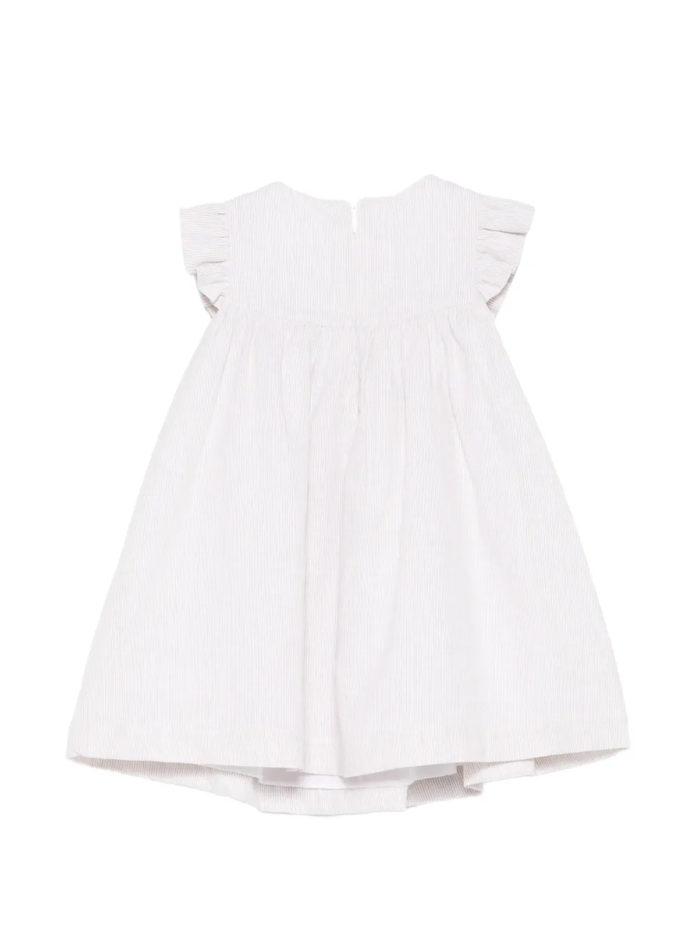  Lalalu Ruffled Striped Dress - Neutrals 