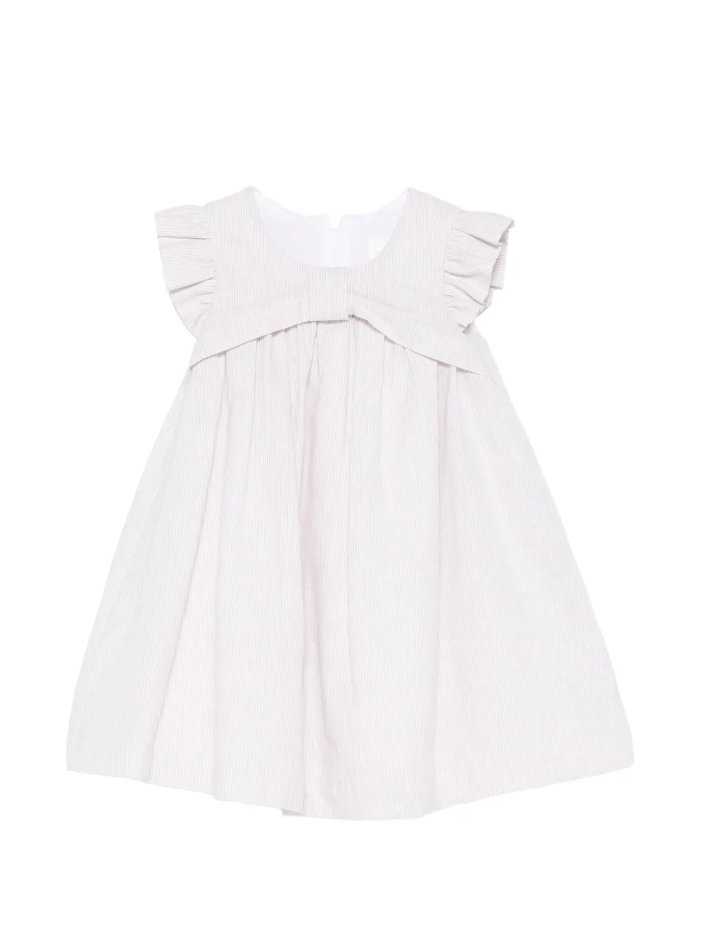 LALALU ruffled striped dress - Toni neutri