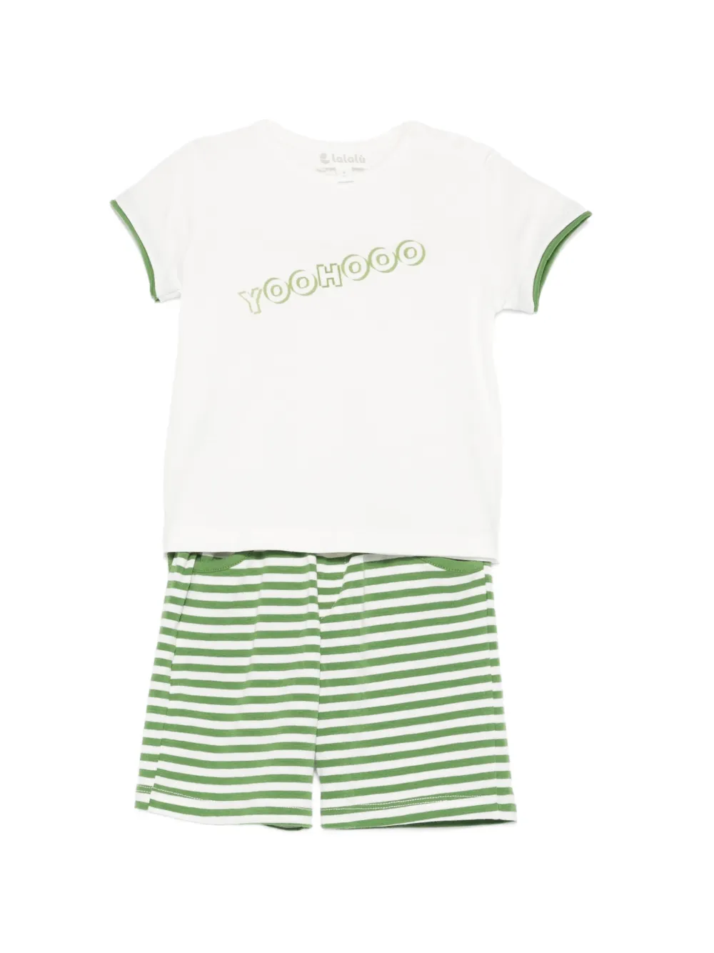 LALALU striped dress - Verde