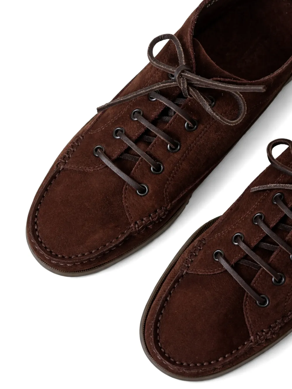 Paraboot laced suede boat shoes Bruin