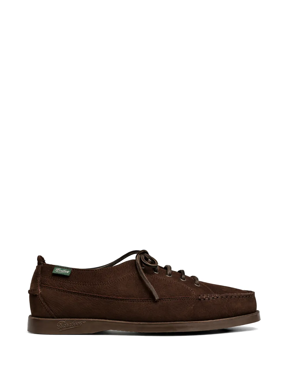 Paraboot laced suede boat shoes - Braun