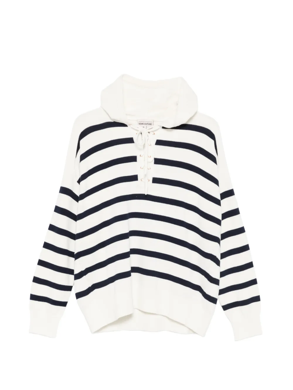 Semicouture Felpa a righe - Bianco