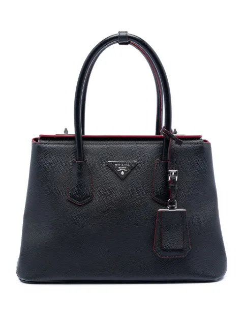 Prada Pre-Owned 2010-2026 Saffiano Cuir Satchel-Tasche mit doppeltem Drehverschluss