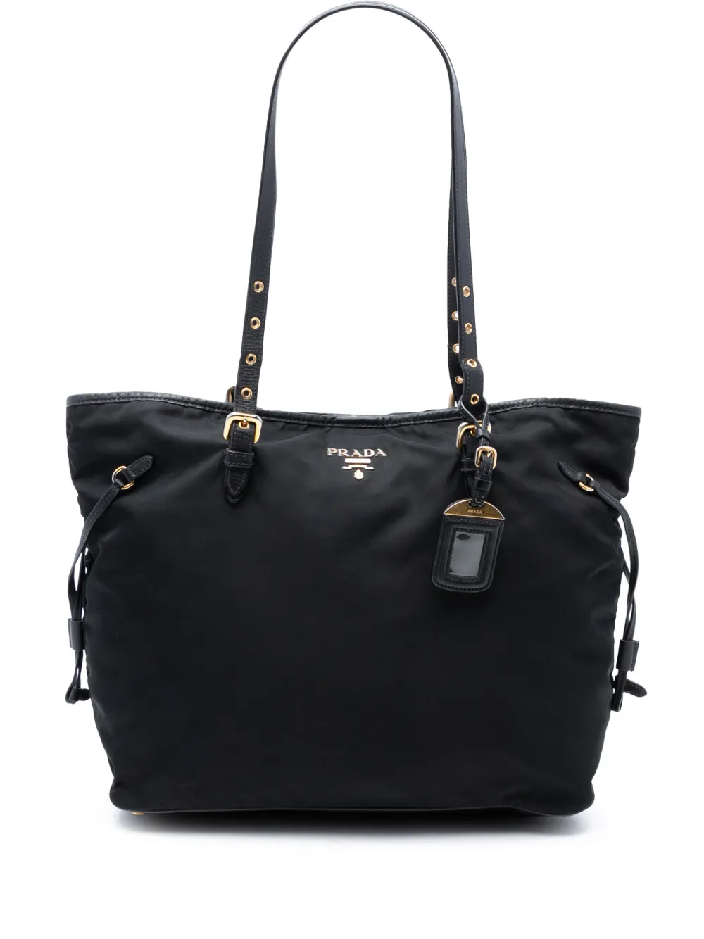 Prada Pre-Owned 2013-2025 Saffiano Trimmed Tessuto tote bag - Nero