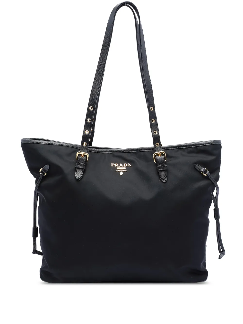 Prada Pre-Owned 2010-2025 Saffiano Trimmed Tessuto tote bag - Nero
