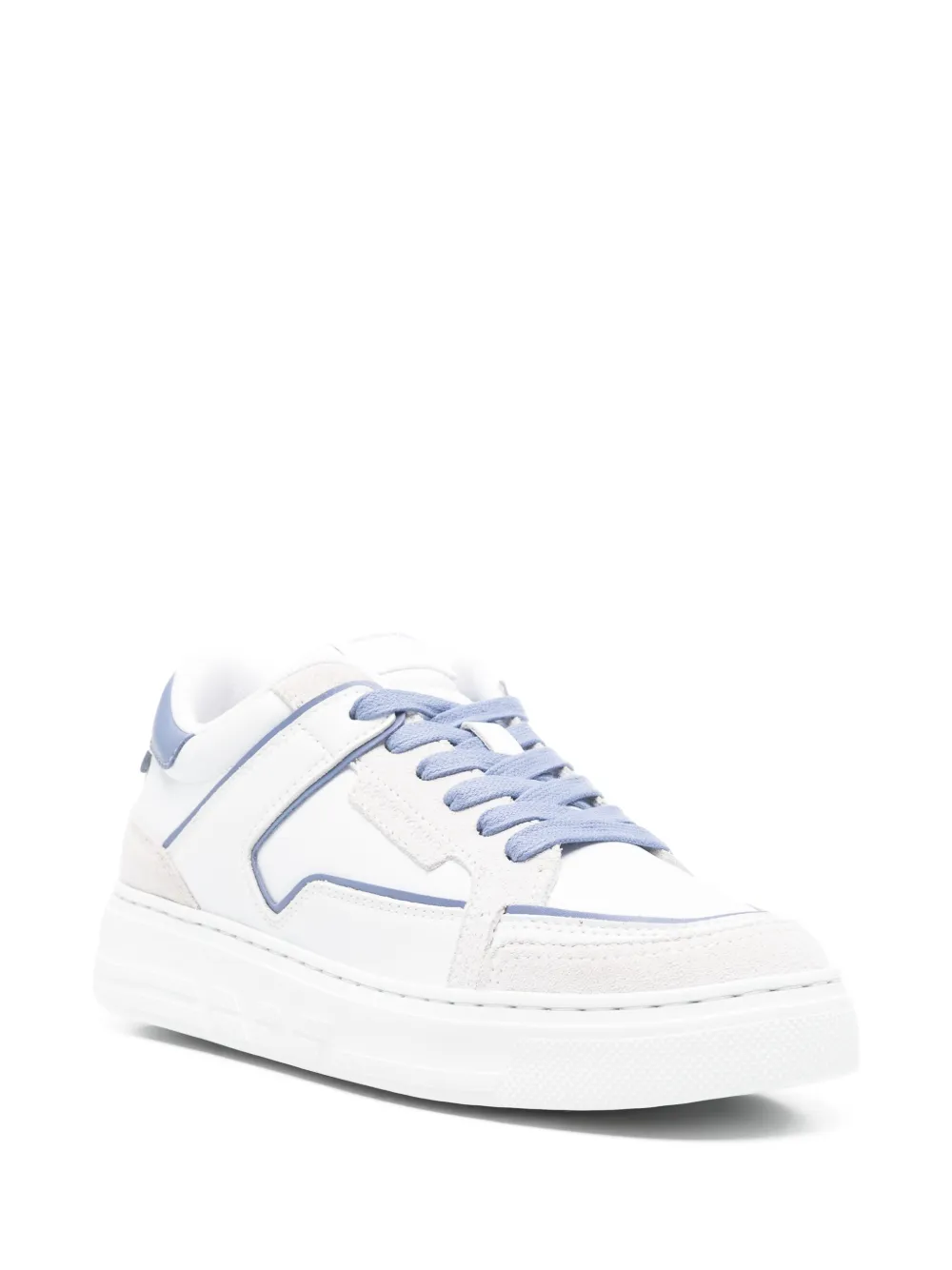 Emporio Armani Leren sneakers Blauw