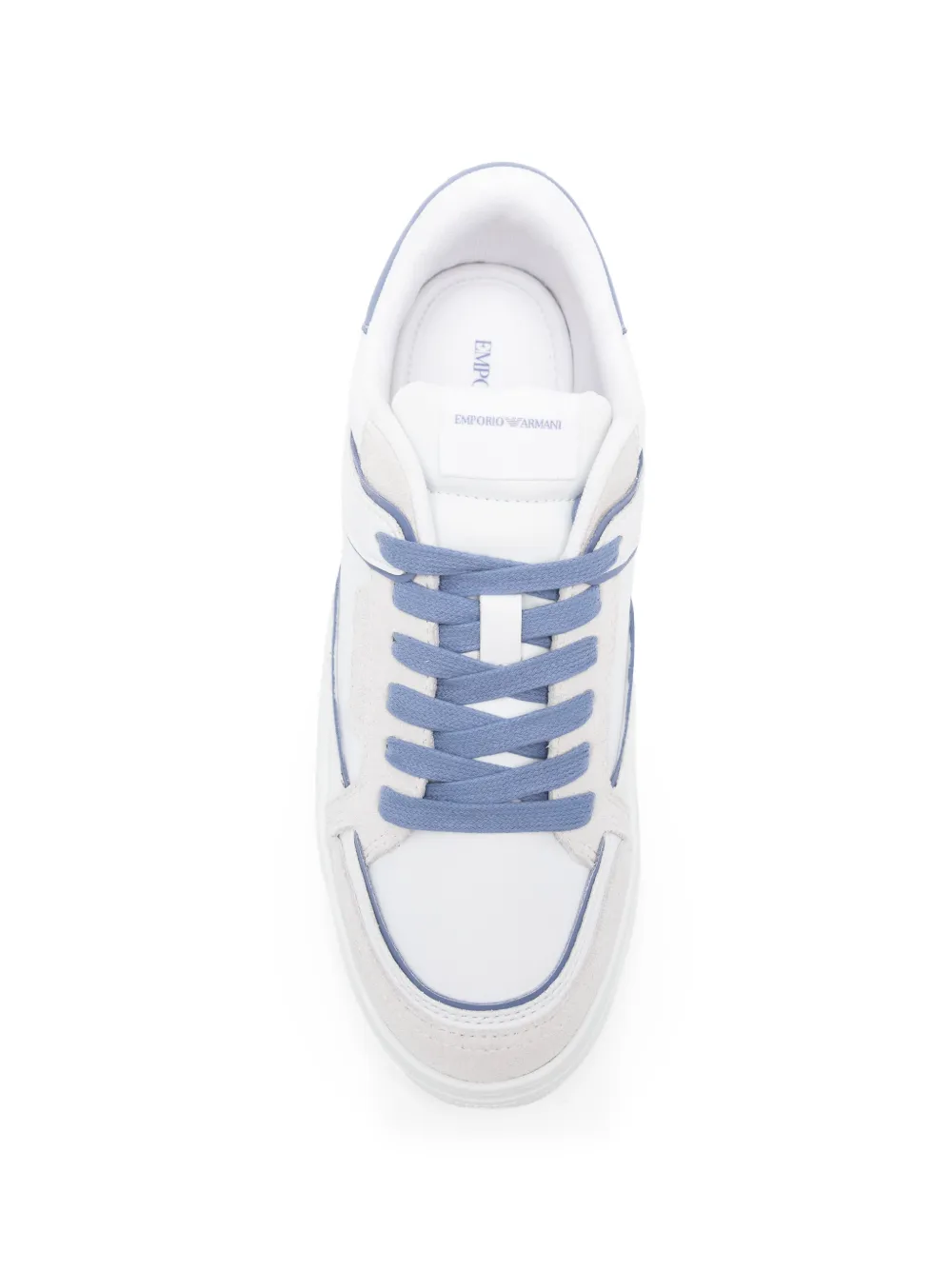 Emporio Armani Leren sneakers Blauw