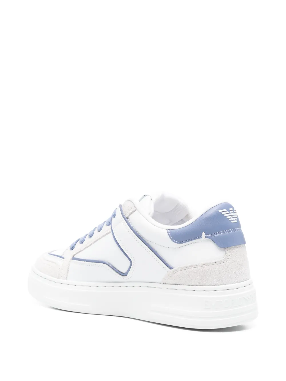 Emporio Armani Leren sneakers Blauw
