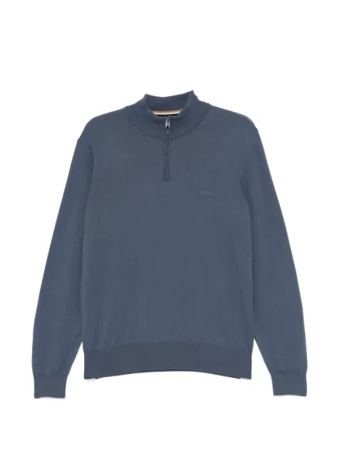 BOSS half-zip jumper