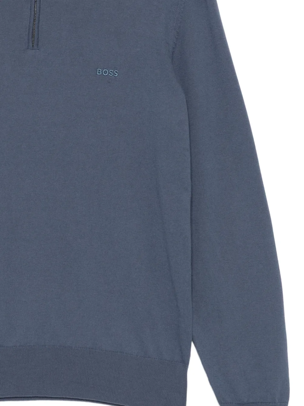 BOSS Trui met halve rits Blauw