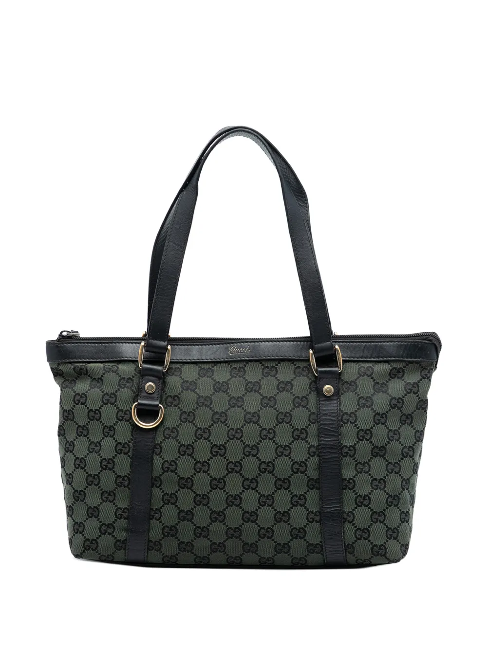 Gucci Pre-Owned 2016-2026 GG Canvas Abbey D Ring tote bag - Verde
