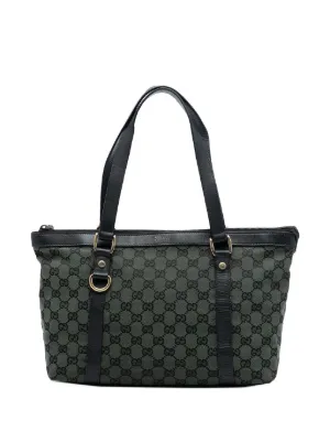 Gucci Pre-Owned 1990-2000 Jacquard Square G Tote Bag | Brown