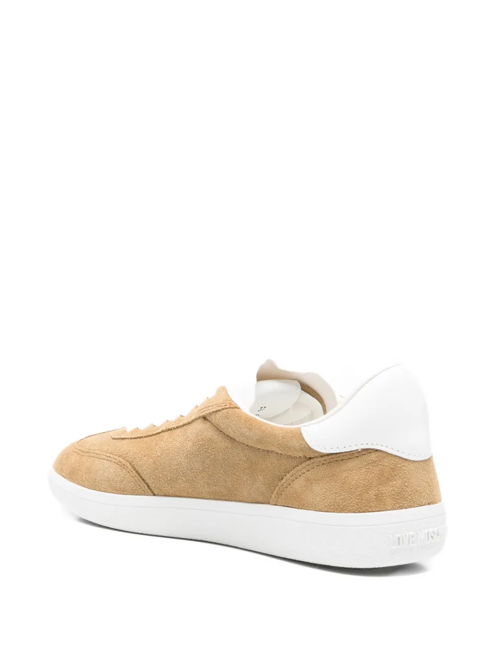 Love Moschino heart-appliqué sneakers Beige