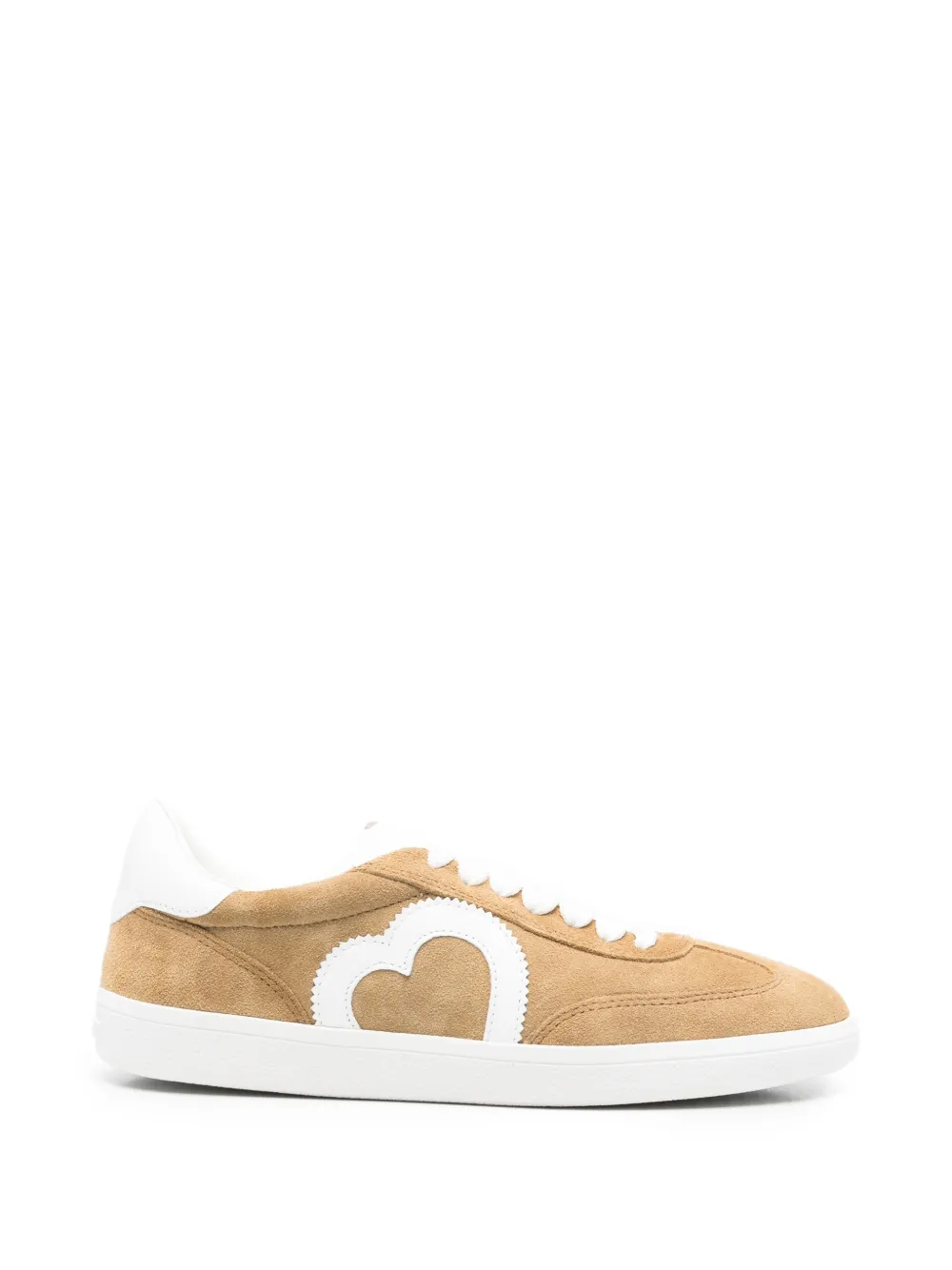 Love Moschino heart-appliqué sneakers Beige