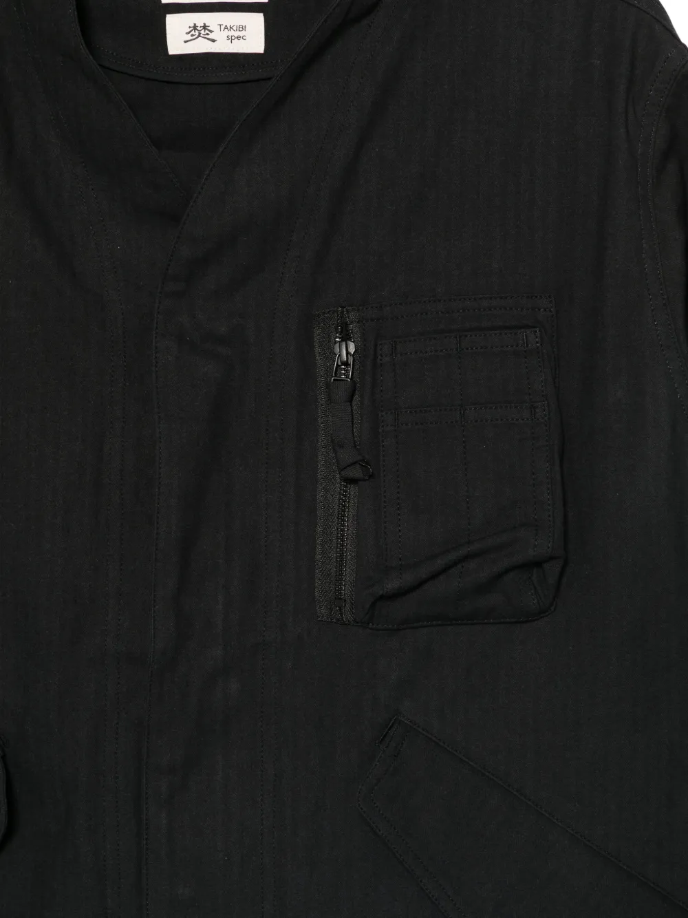  Snow Peak Zip-fastening Pocket Jacket - Black 