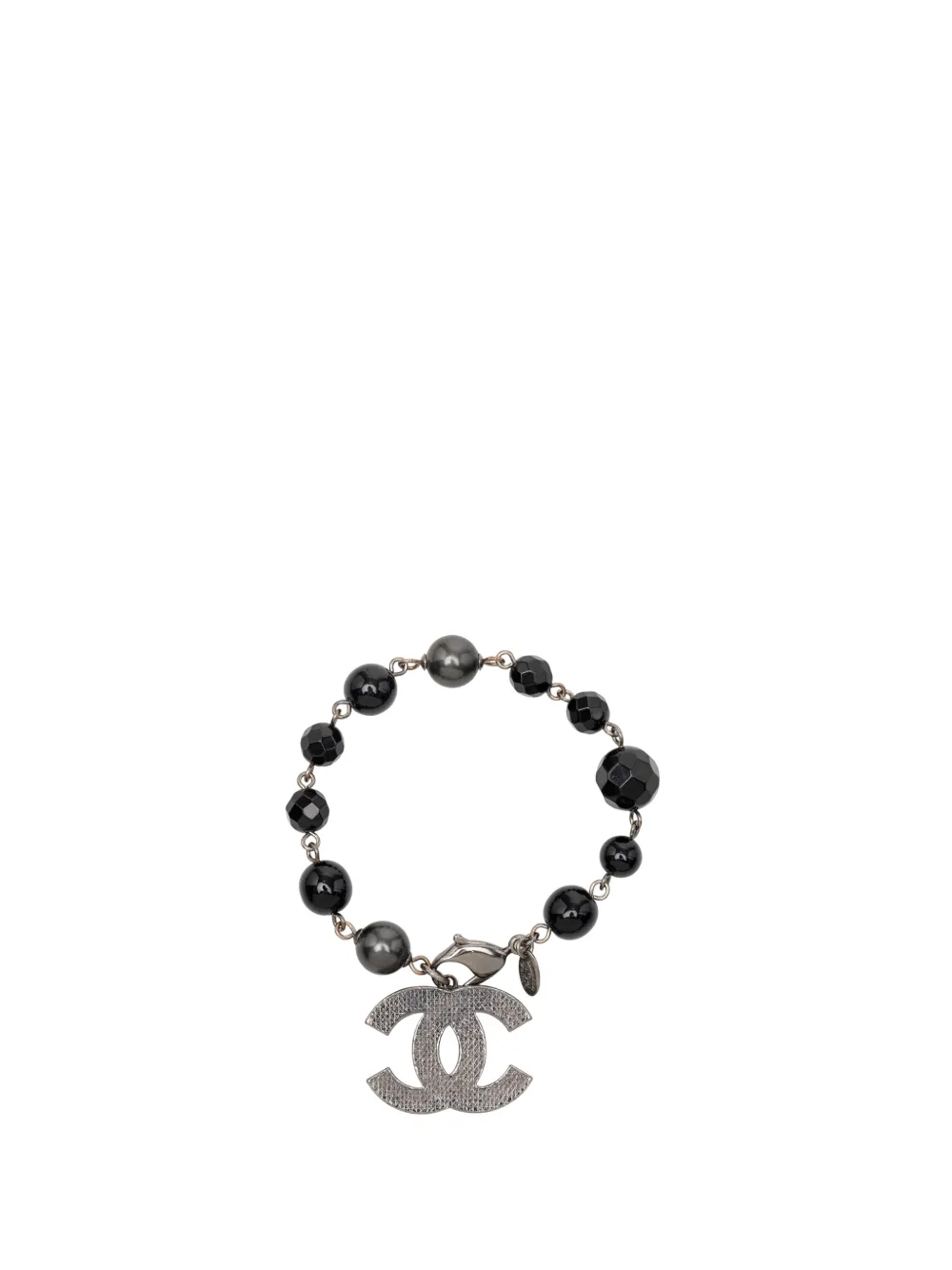 CHANEL Pre-Owned 2013 Silver Plated CC Faux Pearl Bracelet costume bracelet - Argento