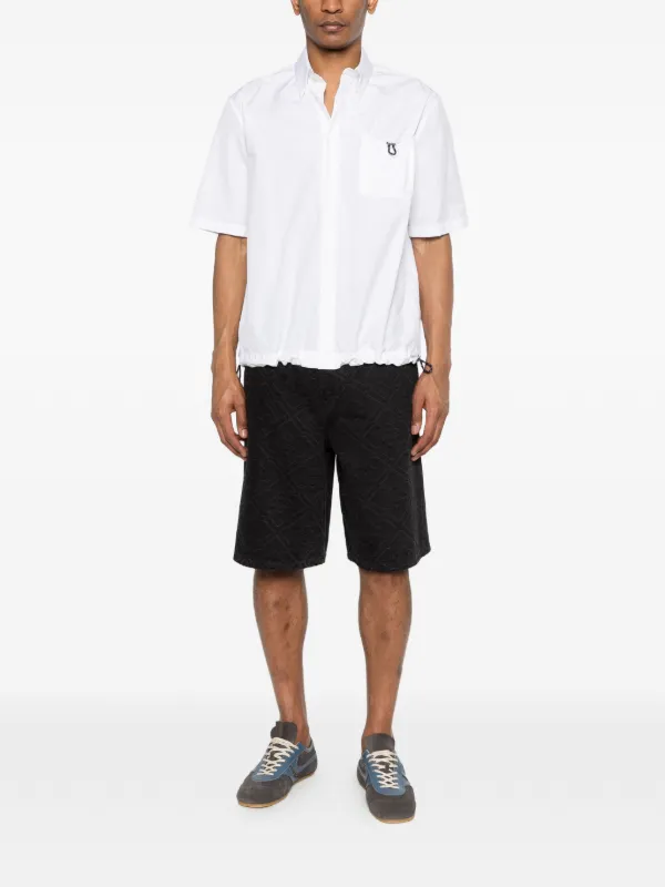 FENDI Drawstring Logo Shirt | White | FARFETCH