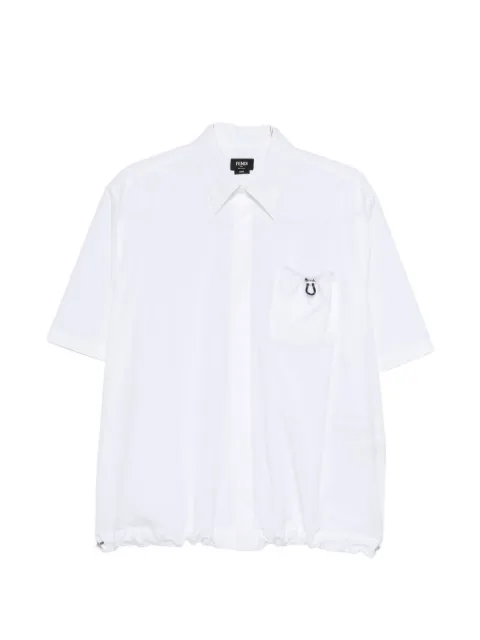 FENDI drawstring logo shirt