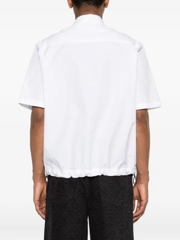 FENDI Drawstring Logo Shirt | White | FARFETCH