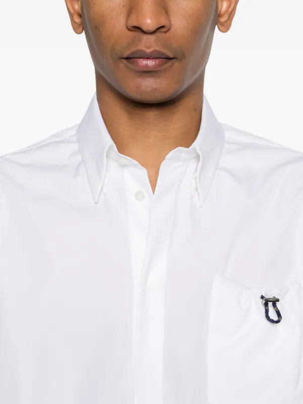FENDI Drawstring Logo Shirt | White | FARFETCH