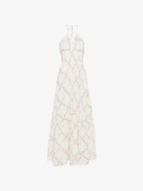 TWINSET robe longue à fleurs et dos nu