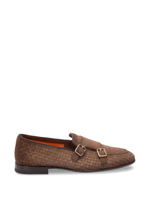 Santoni double-buckle loafers