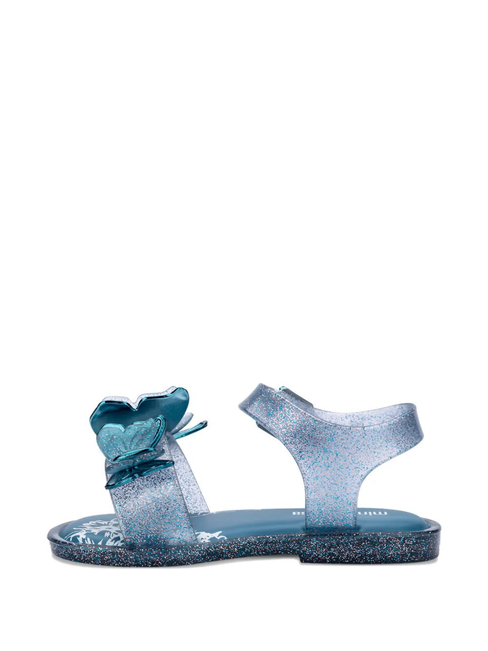 Mini Melissa Fly III sandalen met glitter Blauw