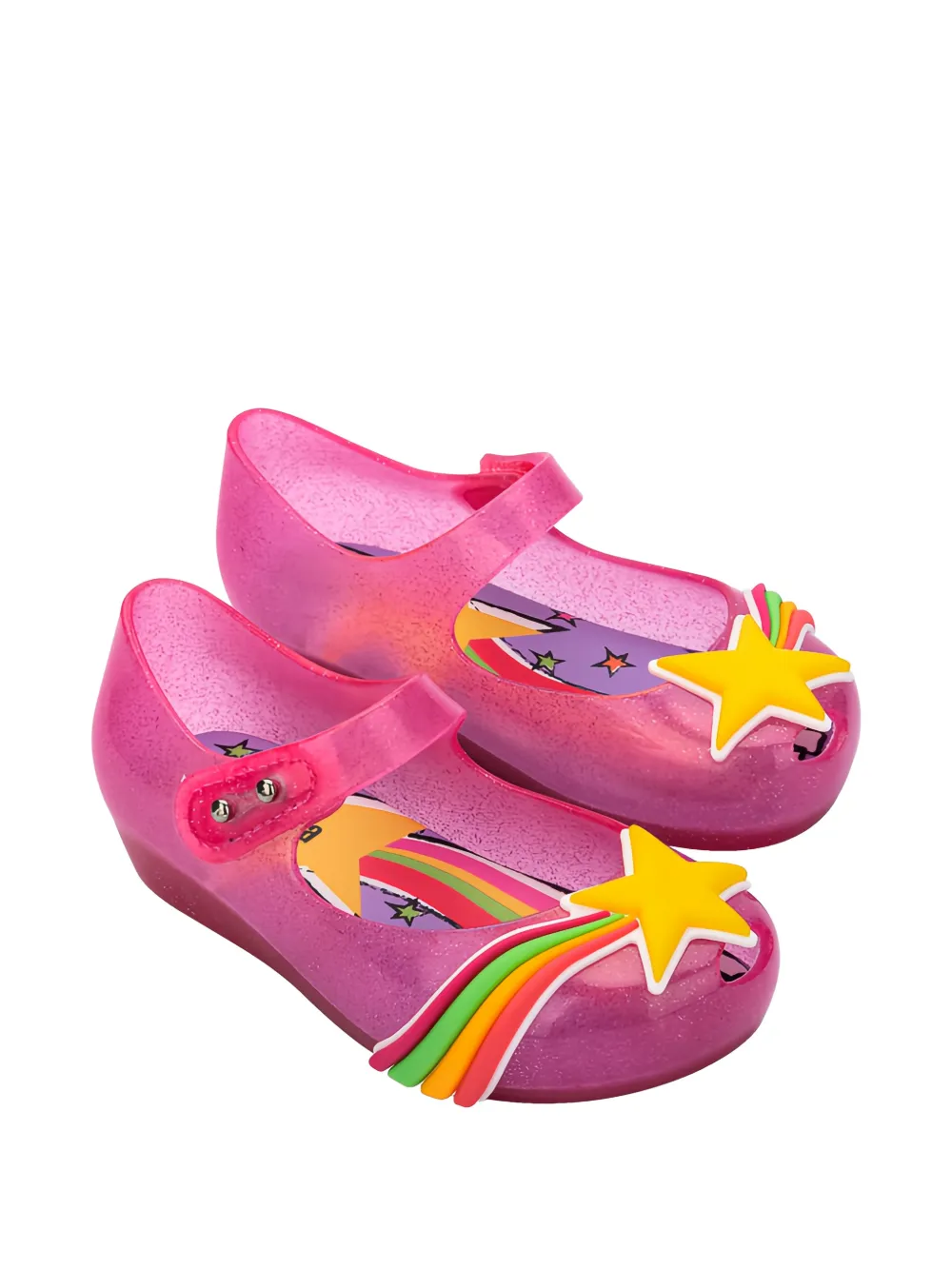 Mini Melissa Ultragirl glitter ballerinas Roze