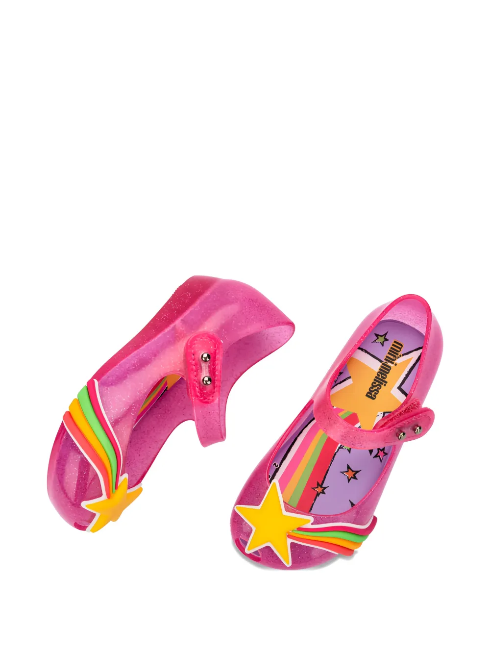 Mini Melissa Ultragirl glitter ballerinas Roze