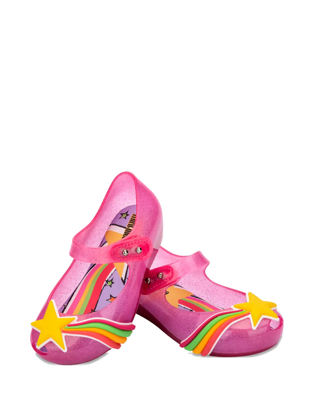 Mini Melissa Ultragirl glitter ballerinas Roze