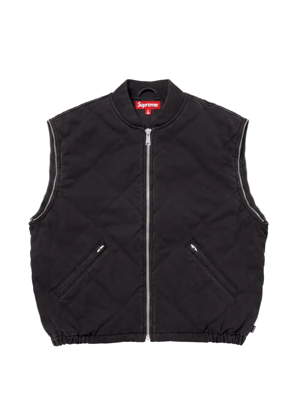 Supreme quilted-design bomber jacket Zwart