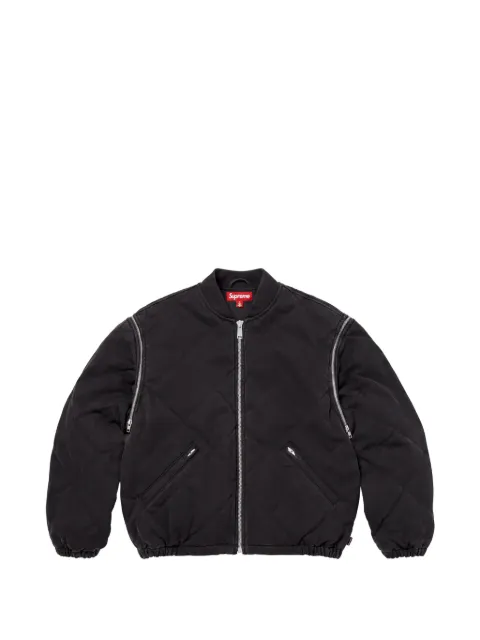 Supreme quilted-design bomber jacket