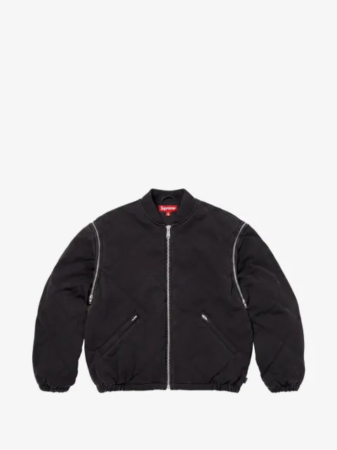 Supreme quilted-design bomber jacket