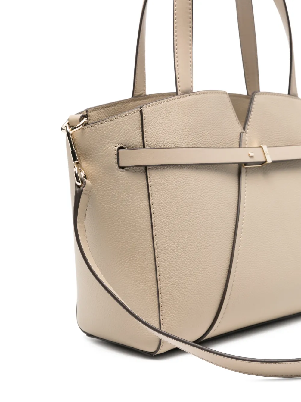  Boss Logo-detail Leather Shoulder Bag - Neutrals 