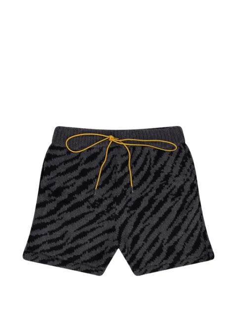 RHUDE zebra knit shorts