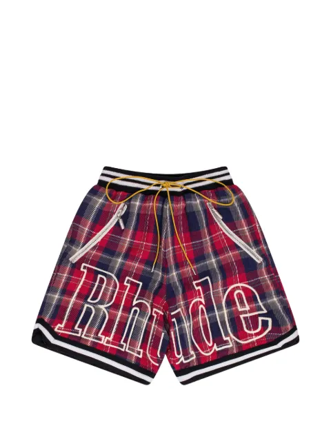 RHUDE checked-pattern shorts
