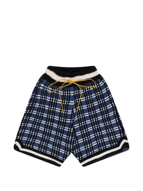 RHUDE short en maille à carreaux