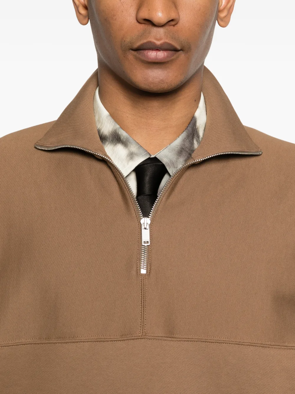 Jil Sander Sweater met korte rits Bruin