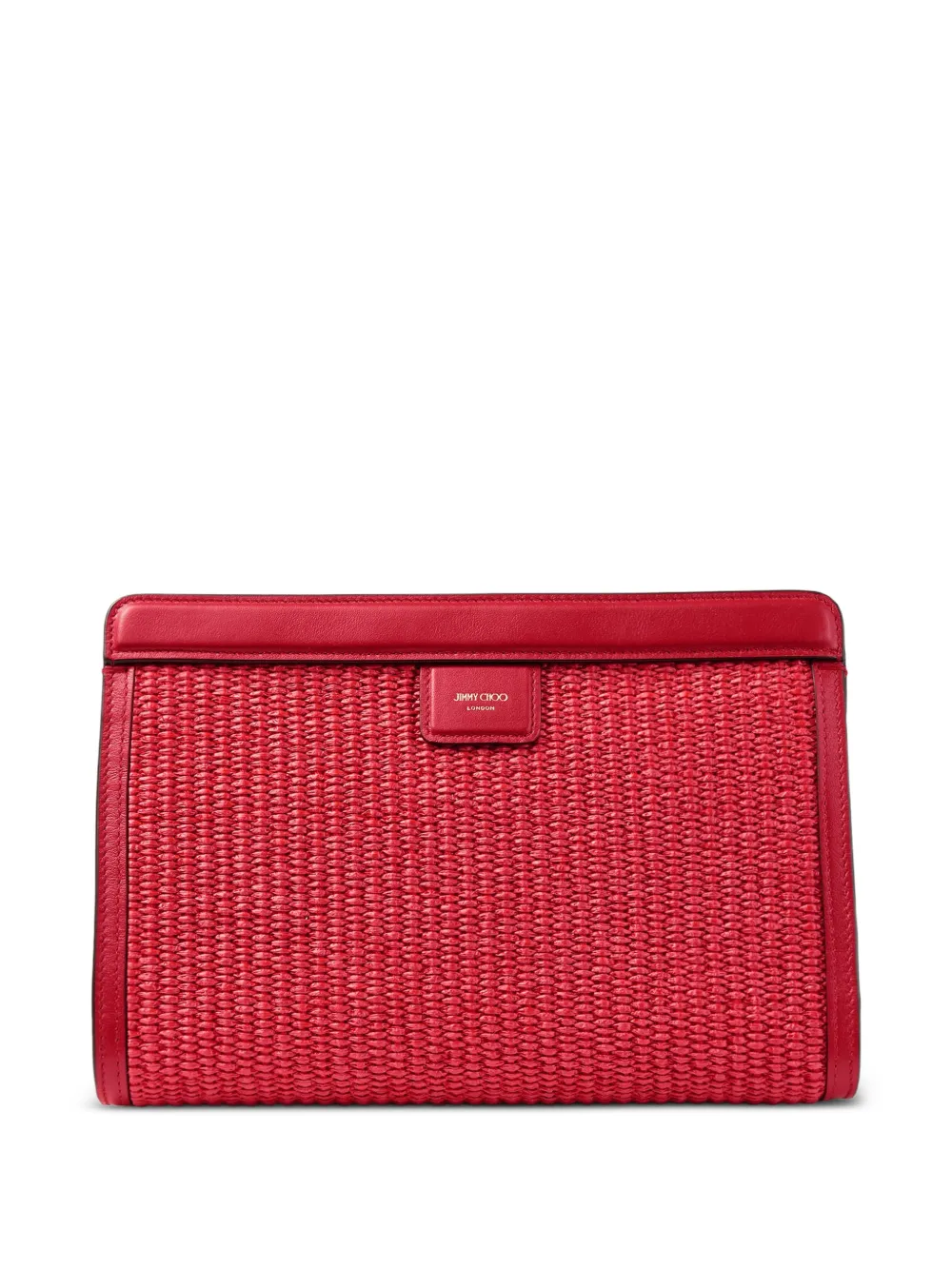 Jimmy Choo Avenue London raffia clutch Rood