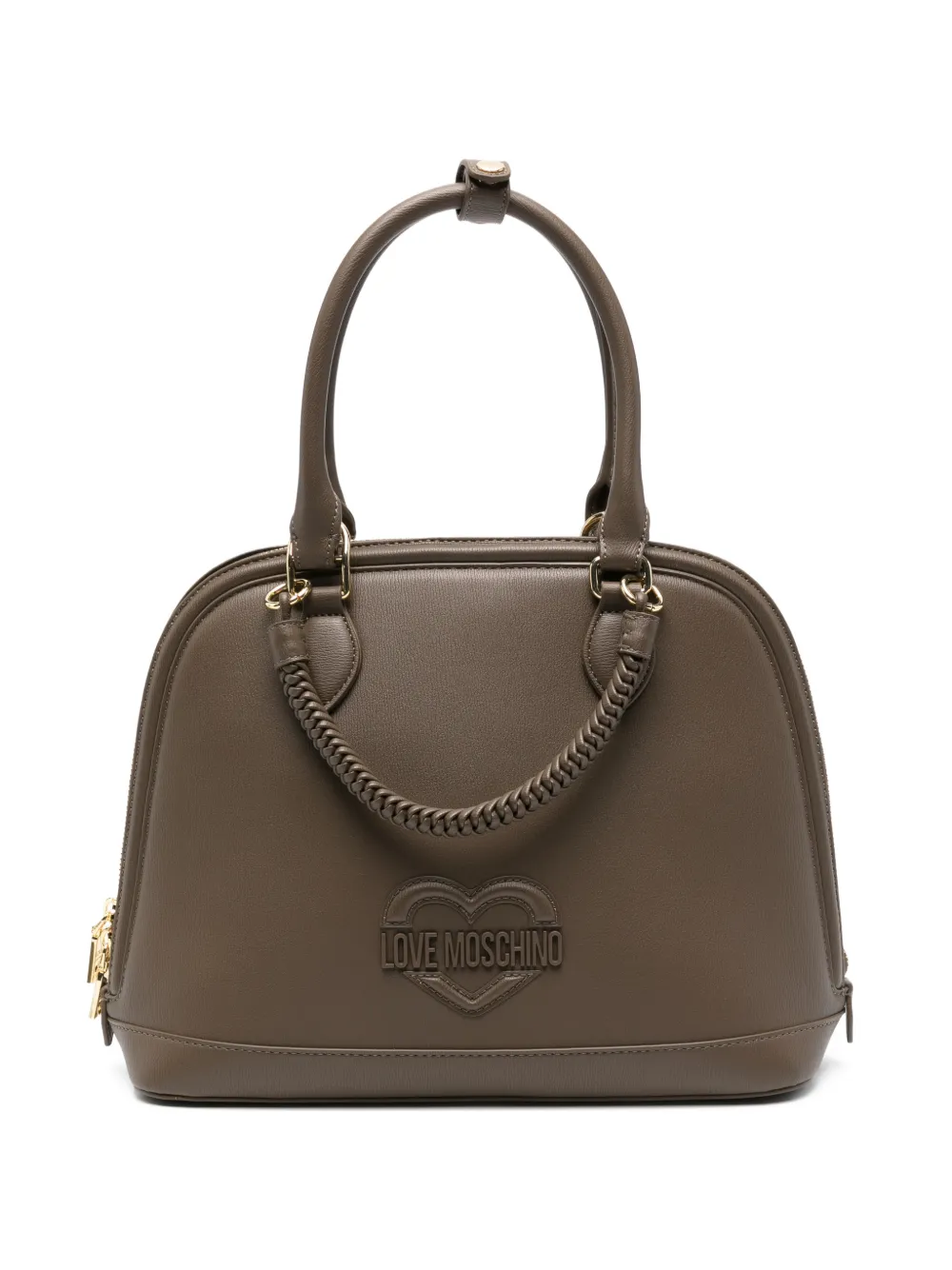 Love Moschino logo-detail shoulder bag - Grigio