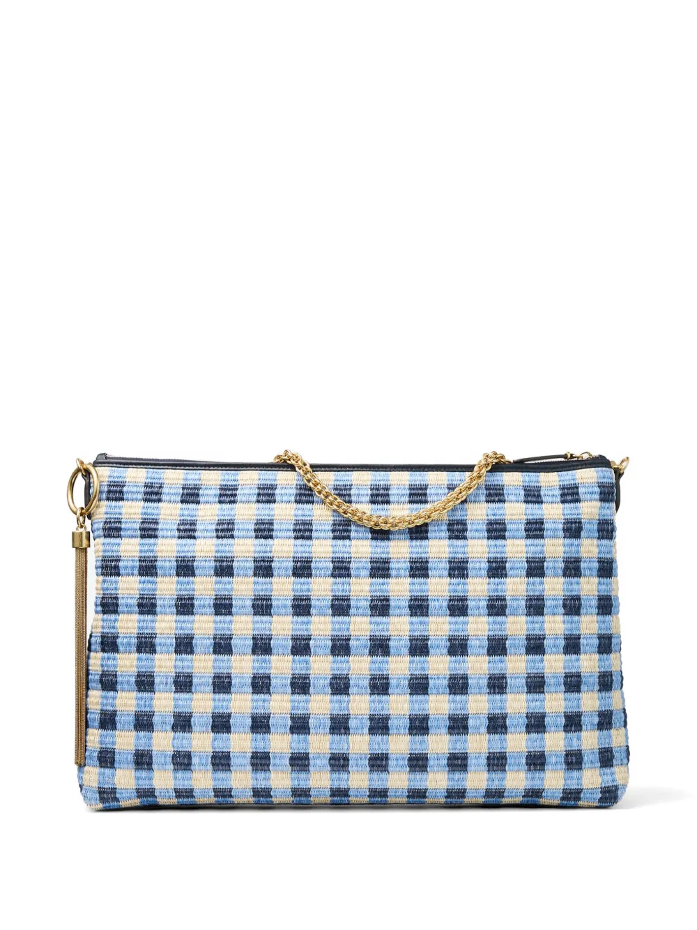  Jimmy Choo Check Chain Shoulder Bag - Blue 