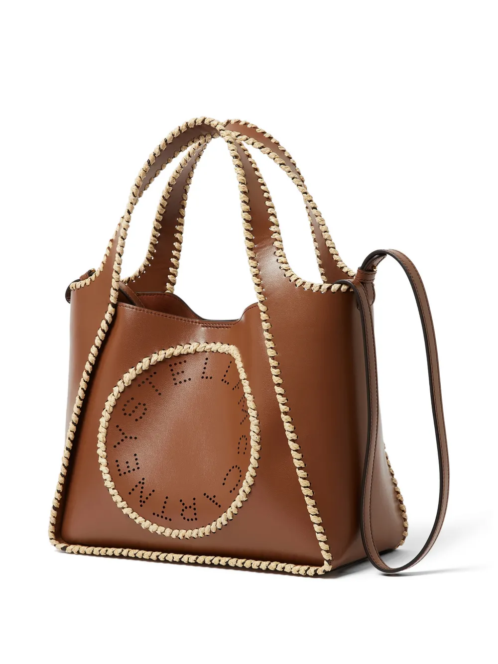 Stella McCartney Schoudertas met logo-applicatie Bruin