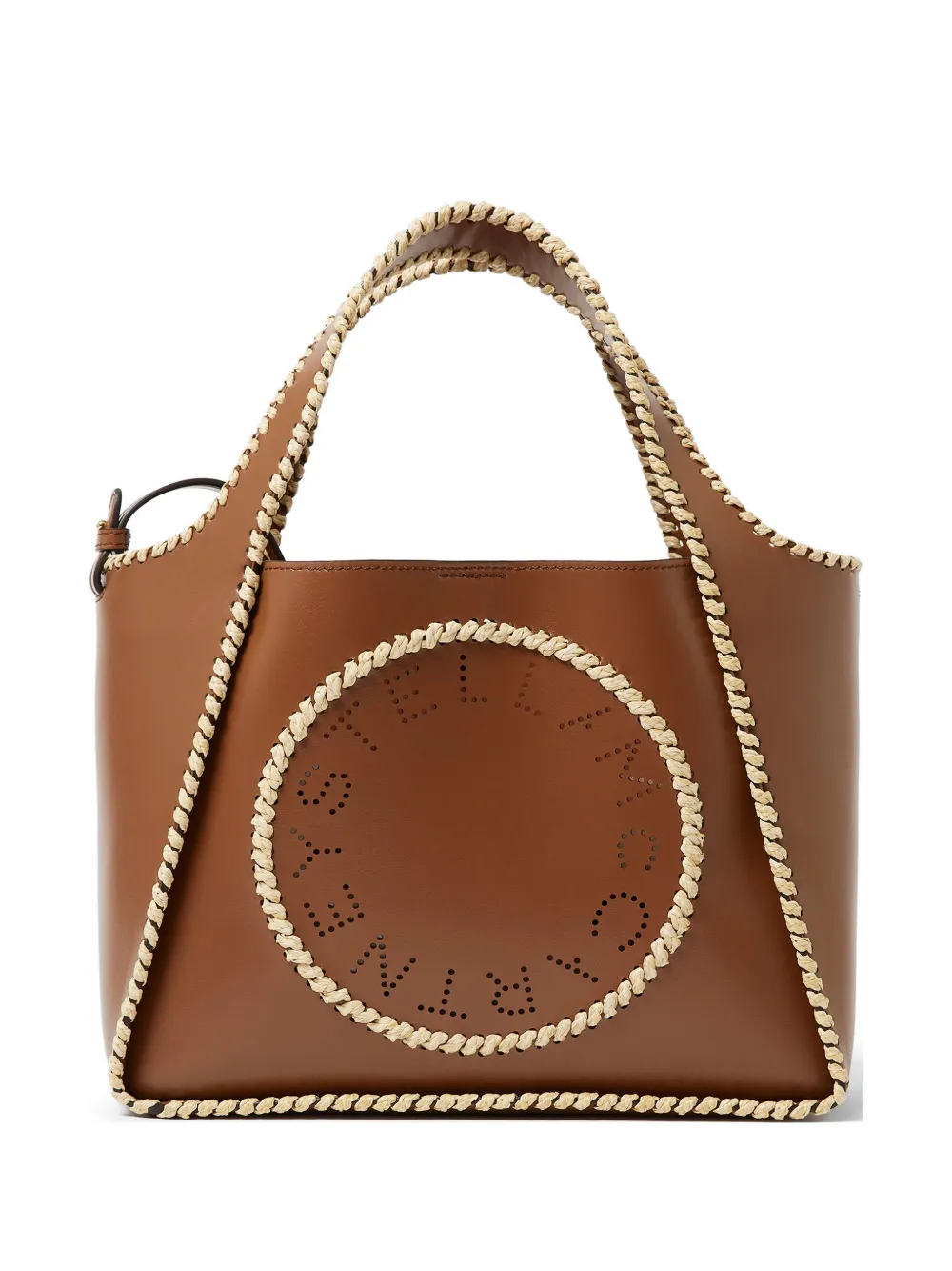 Stella McCartney logo-appliqué shoulder bag - Marrone
