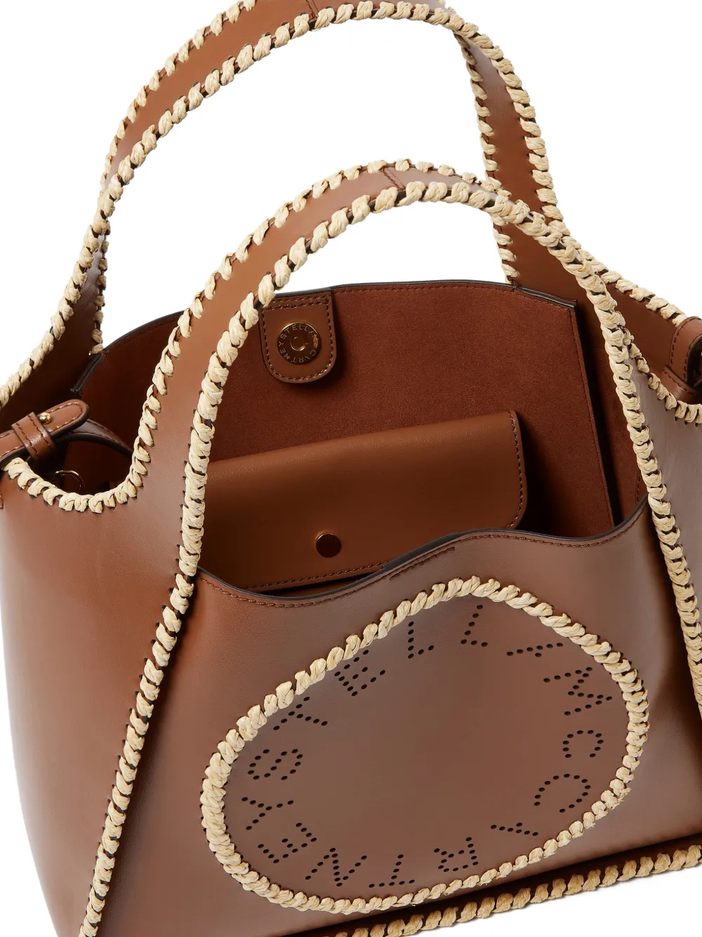 Stella McCartney Schoudertas met logo-applicatie Bruin