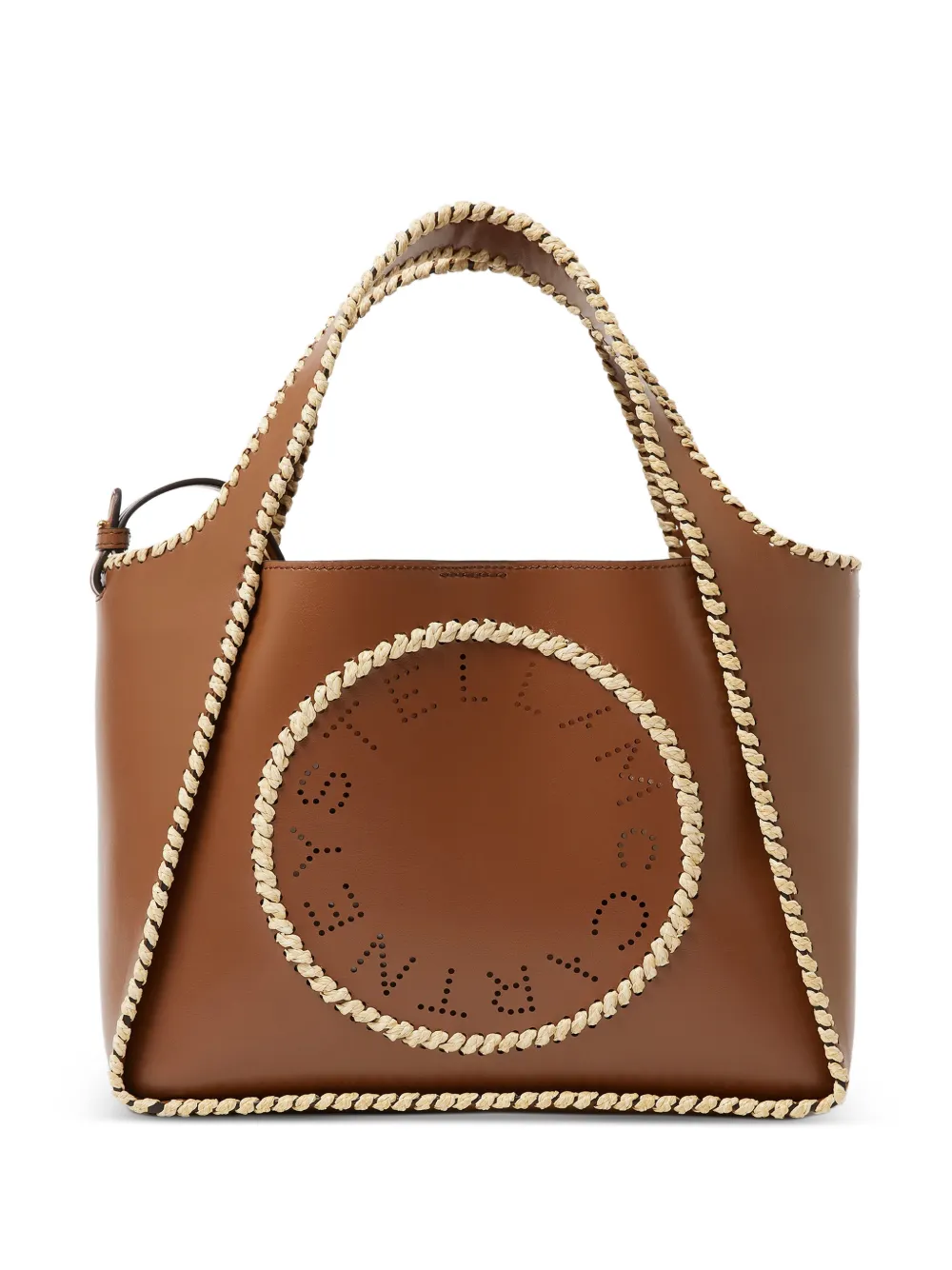 Stella McCartney logo-appliqué shoulder bag - Marrone