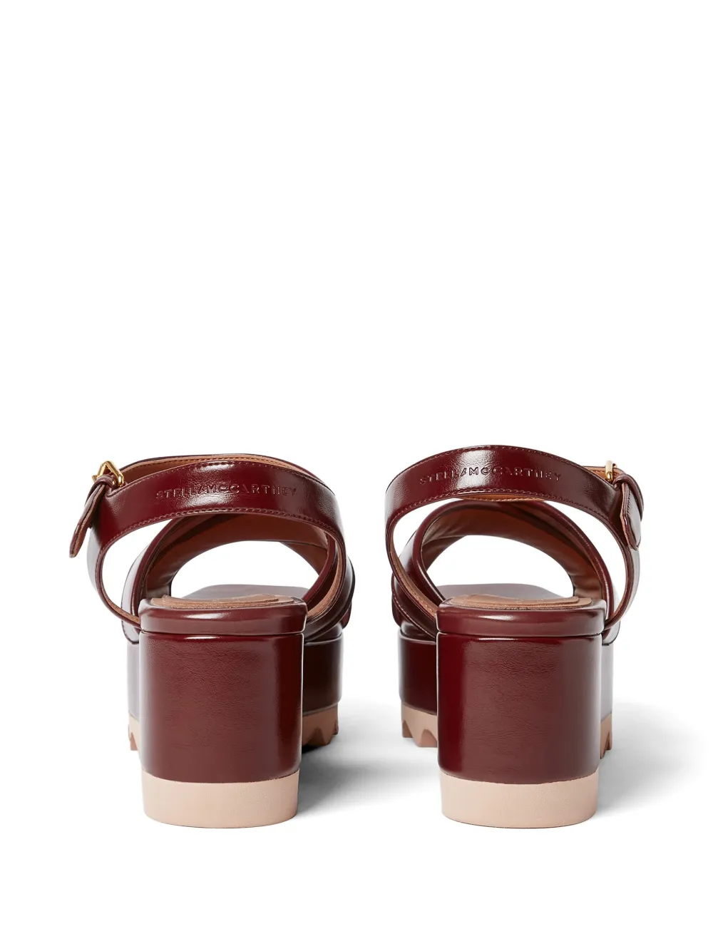 Stella McCartney Sandalen met kruisbandjes en hak Rood