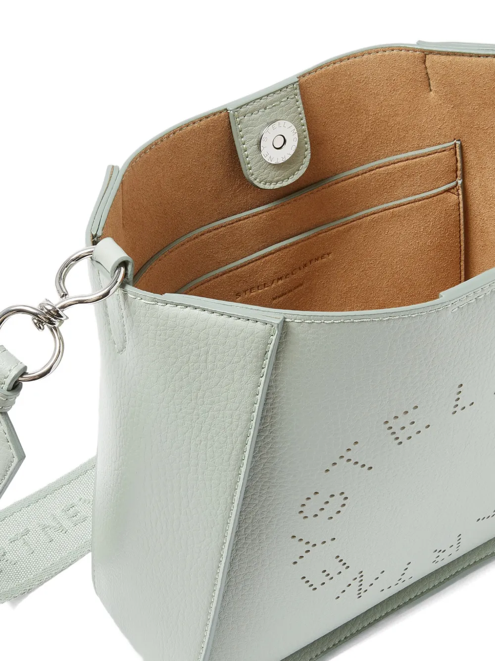 Stella McCartney Crossbodytas met logodetail Groen